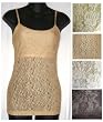 END OF SUMMER SALE - LACE Cotton/Spandex Camisole Cami with Built in Shelf Bra and Adjustable spaghetti straps in 4 colors (Click for colors)