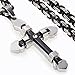Trendsmax Stainless Steel Cross Pendant Necklace Mens Boys Byzantine Chain 22inch