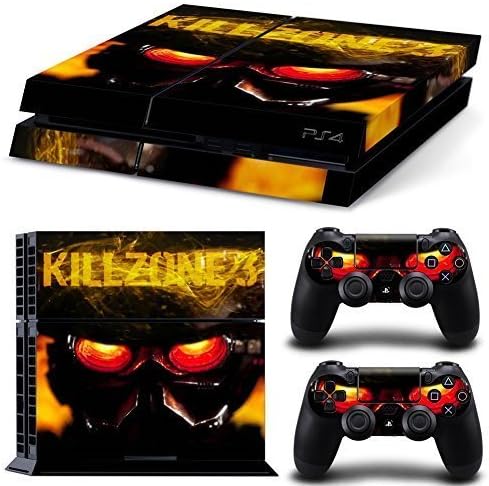 Vinyl Decal Protective Skin Cover Sticker for Sony PS4 Console And 2 Dualshock Controllers KILLZONE3