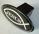 Jesus with Fish Religious Christian Trailer Hitch Cover Plug for Cars, Trucks, SUVs