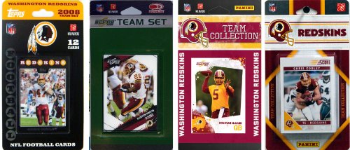 NFL Washington Redskins Four Different Licensed Trading Card Team Sets