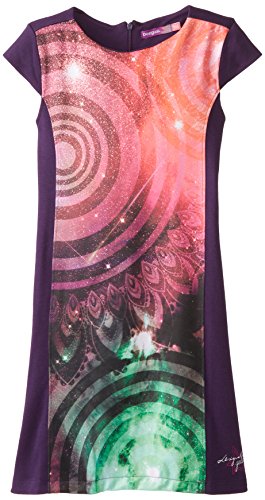 Desigual Big Girls' Long Sleeve Dress with Galatic Center Panel