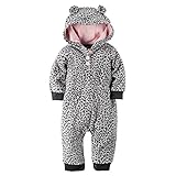 カーターズ Carter's ロンパース マイクロフリース カバーオール 長袖 足なし 女の子 ポリエステル100% 秋冬 Hooded Fleece Jumpsuit 6M (61-67cm) [並