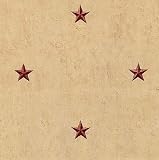 Crimson Small Barn Star Toss Wallpaper