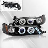 Toyota Corolla 93 94 95 96 97 Projector Headlights /w Halo/Angel-Eyes ~ pair set (Black)