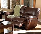 Clifford Double Reclining Love Seat in Brown Leather by Coaster Furniture