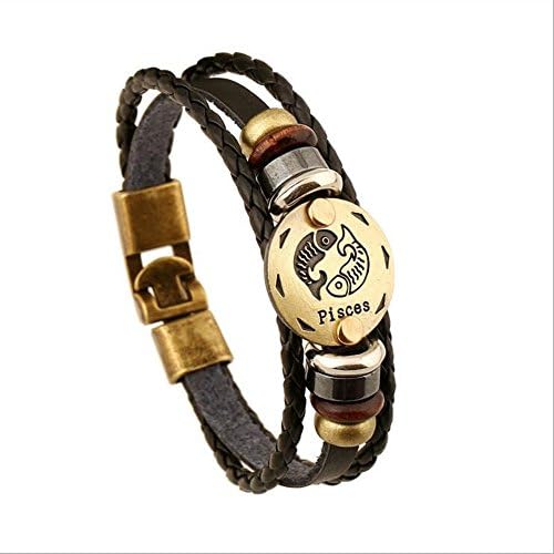 Bronze alloy buckle bracelet 12 constellation (Pisces)