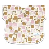 Bumkins Waterproof Junior Bib - Rose/Chocolate Cubes