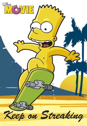 Empire 79411 Simpsons Movie Bart Streaking Film Kino Poster Druck - 61 x 91.5 cm Preisvergleich