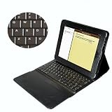 51cJCjzRMFL. SL160  D Lux Black Leather IPad Folio Case With Wireless Bluetooth Keyboard (Laptop Style Keys)