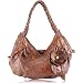 Damentasche Leder braun LECONI Handtasche XXL Shopper