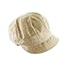 TOP HEADWEAR Lace w/Stone Button Newsboy Cap - Beige