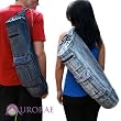 Aurorae Yoga Mat Bag "The Mat Sak" 100% Cotton Premium Ring Spun Denim, 28" Long to Fit Most Mats, Extra Wide & Pockets to fit valuables and accessories