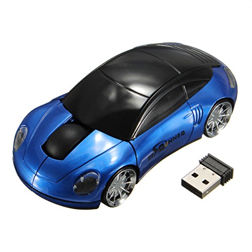 BESTRUNNER 2.4G 1600DPI 3D Car Shape Wireless Optical Mouse USB Receiver For Laptop PC
