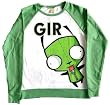 Invader Zim Gir Cupcake Lover Green & White Long-sleeve Womens T-shirt