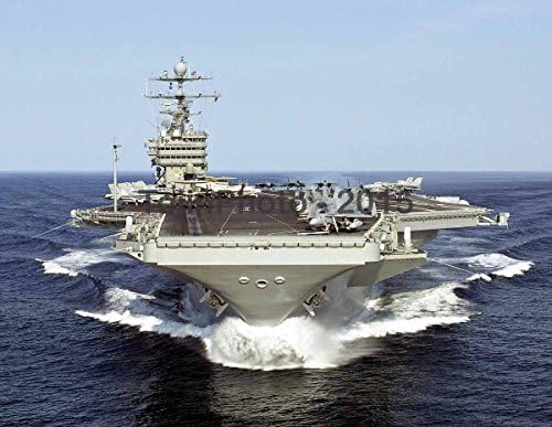 USS Harry S Truman (CVN 75) cuts through the Atlantic Ocean (8.5 x 11 Print)
