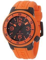 Swiss Legend Womens 11840P-BB-01-OR Neptune Black Dial Orange Silicone Watch