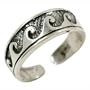 Toe Sterling Silver Ring Waves