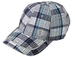 Ben Sherman Baseball Cap Hat Grey/Blue Check with Logo