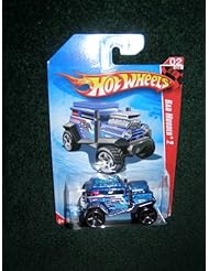 2010 HOT WHEELS RACE WORLD DESERT 02/04 BLUE BAD MUDDER 2