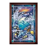 The Bradford Exchange Dolphin Wall Decor Art Stained Glass: Illuminations of Paradise