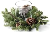 Mixed Greens And Pinecone 18X18X8 GREEN