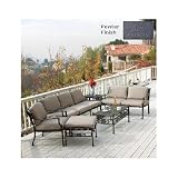 Meadow Decor Paragon Cast Aluminum Deep Seating Set - Pewter Finish