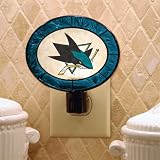 San Jose Sharks Art Glass Night Light