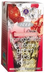 Stash Premium Pomegranate Raspberry Green Iced Tea Powder, Packets,  8-Count Boxes (Pack of 6)