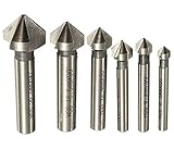 UNHO カウンターシンク 20.5mm 16.5mm 12.4mm 10.4mm 8.3mm 6.3mm 先端角 90°3枚刃 6本セット