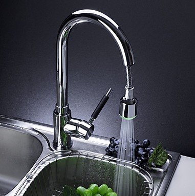 Solid Brass Kitchen Faucet With Color Changing Led Light Sarah M