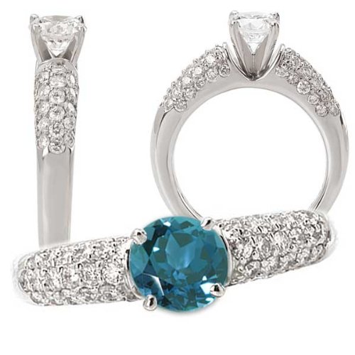 18k Chatham lab-created 6.5mm round alexandrite 