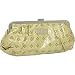 Jane Marvel Clutch (Plaid Flowers with bronze trim)