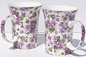 Fine Bone China Mug - Violet Chintz - Set of 2