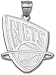 New Jersey Nets Solid Sterling Silver Logo Giant Pendant