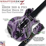 Camouflage Purple WraptorSkinz Skin fits XBOX 360 & PS3 Guitar Hero III Les Paul Controller (GUITAR 