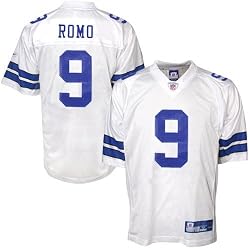Reebok Dallas Cowboys Tony Romo Replica White Jersey Medium