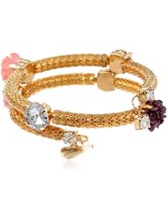 Betsey Johnson "Wear It Where" Flower Coil Bracelet, 7.5"