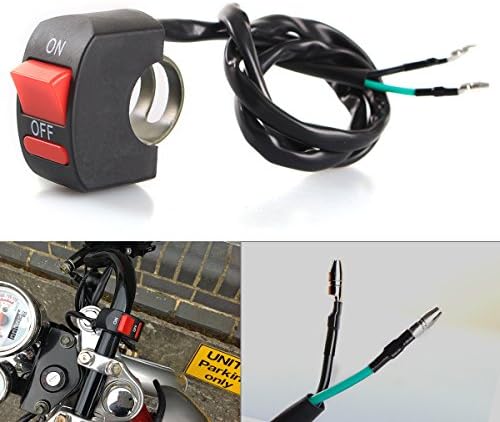 switch on off motorcycle,Motorcycle 7 / 8 Inch Universal Handlebar Switch DC 12V , Switch ON OFF Button Bullet Connector