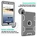 TIANLI ArmorBox [Three Layer] Convertible [Heavy Duty] Rugged Hybrid Protective with Kickstand Case for iPad Air 2,Grey/Grey