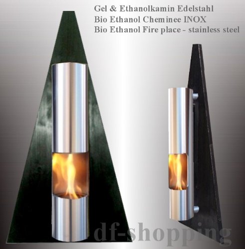 Ethanol und Gel-Kamin - Pyramide Schwarz