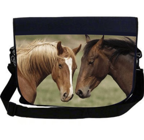 Horses in Love NEOPRENE Laptop Sleeve Bag Messenger Bag - Laptop Bag -Notebook Bag - for Macbook Pro, Aspire, Samsung, Acer, ASUS, Dell, HP, Lenovo, Sony, Toshiba Unisex - Ideal Gift for all occassions!