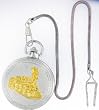 Locomotive Conductor's 14k Gold & Silver Gold-plated & Gold-tone Train 40mm Pocket Watch with 12" Curb Chain and Belt Clip
