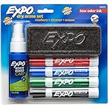 Expo Low-Odor Dry Erase Set, Chisel Tip, 6-Piece, Assorted Colors