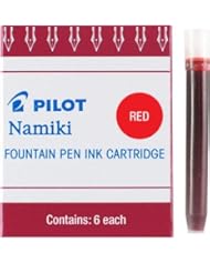 Pilot Namiki IC50 Fountain Pen Ink Cartridge, Red, 6 Cartridges per Pack (69002)
