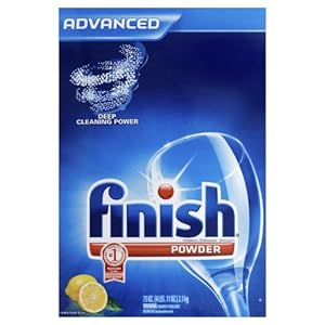 Finish Powder Dishwasher Detergent, Lemon Fresh, 75 Ounces (Pack of 2)