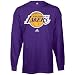 adidas Los Angeles Lakers Purple Full Primary Logo Long Sleeve T-shirt