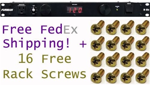 Furman M-8Dx Standard Level Power Conditioning, 15 Amp, 9 Outlets with Wall Wart Spacing, Pullout Lights, Digital Voltmeter