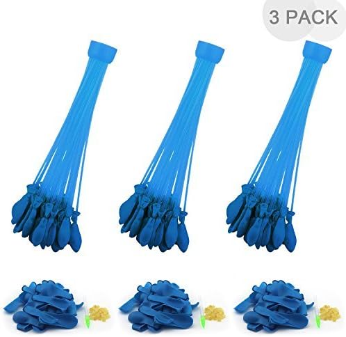 MagicKIDS Magic Water Balloons Refill Kit - Water Balloons & Extra Balloons - BEST Gift for Boys & Girls Outdoor Sports Like Picnics, Pool Parties and Summertime Fun etc. (Blue 3bunches+3packs)