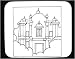 Mouse Pad with black and white, Caribbean, trees, structure, mansion, building, Matanzas, government, Governor Palace, Cuba